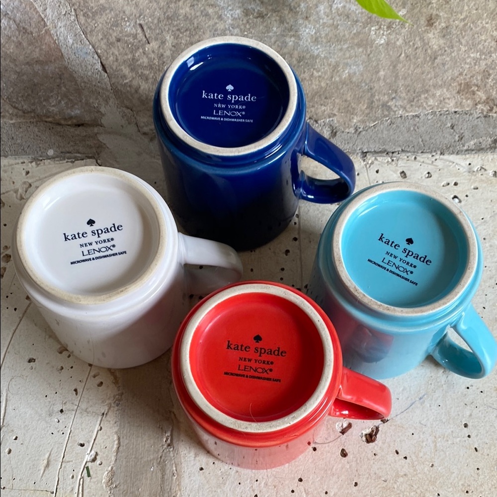 Kate Spade Collaboration With Lenox “All In Good Taste” Stacking Ceramic Mug Set - Picture 11 of 11